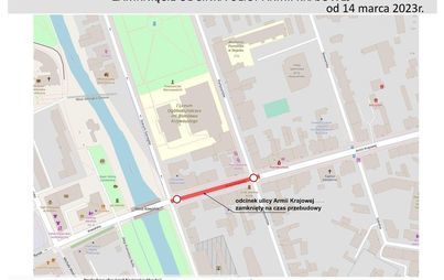 Zdjęcie do 14 marca br. rozpoczęcie przebudowy ulicy Armii Krajowej